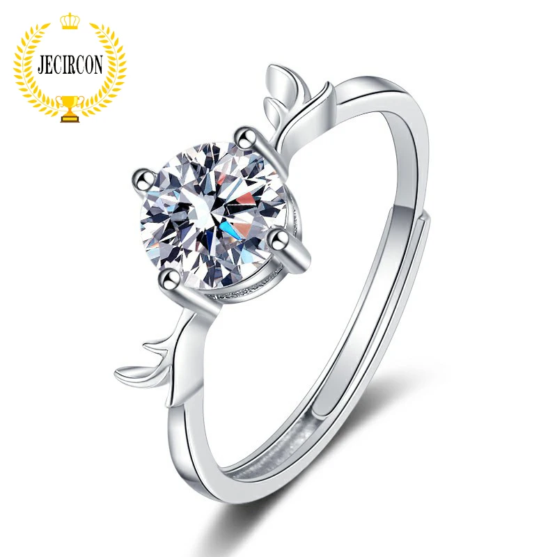 JECIRCON 925 Sterling Silver Moissanite Ring for Women I Have You All the Way 1 Carat Diamond Japanese and Korean New Jewelry
JECIRCON 925 Sterling Silver Moissanite Ring for Women I Have You All the Way 1 Carat Diamond Japanese and Korean New Jewelry