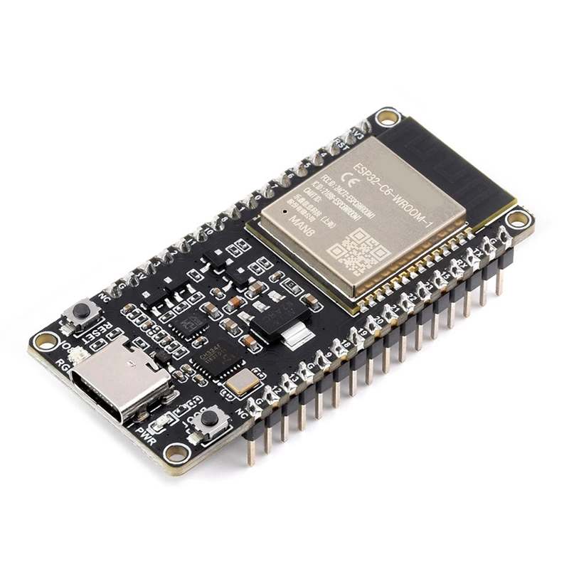 A53M New ESP32-C6 Development Board Wifi6 Bluetooth 5 Zigbee Thread 160Mhz Single Core Processor ESP32-C6-WROOM-1-N8 Module
A53M New ESP32-C6 Development Board Wifi6 Bluetooth 5 Zigbee Thread 160Mhz Single Core Processor ESP32-C6-WROOM-1-N8 Module