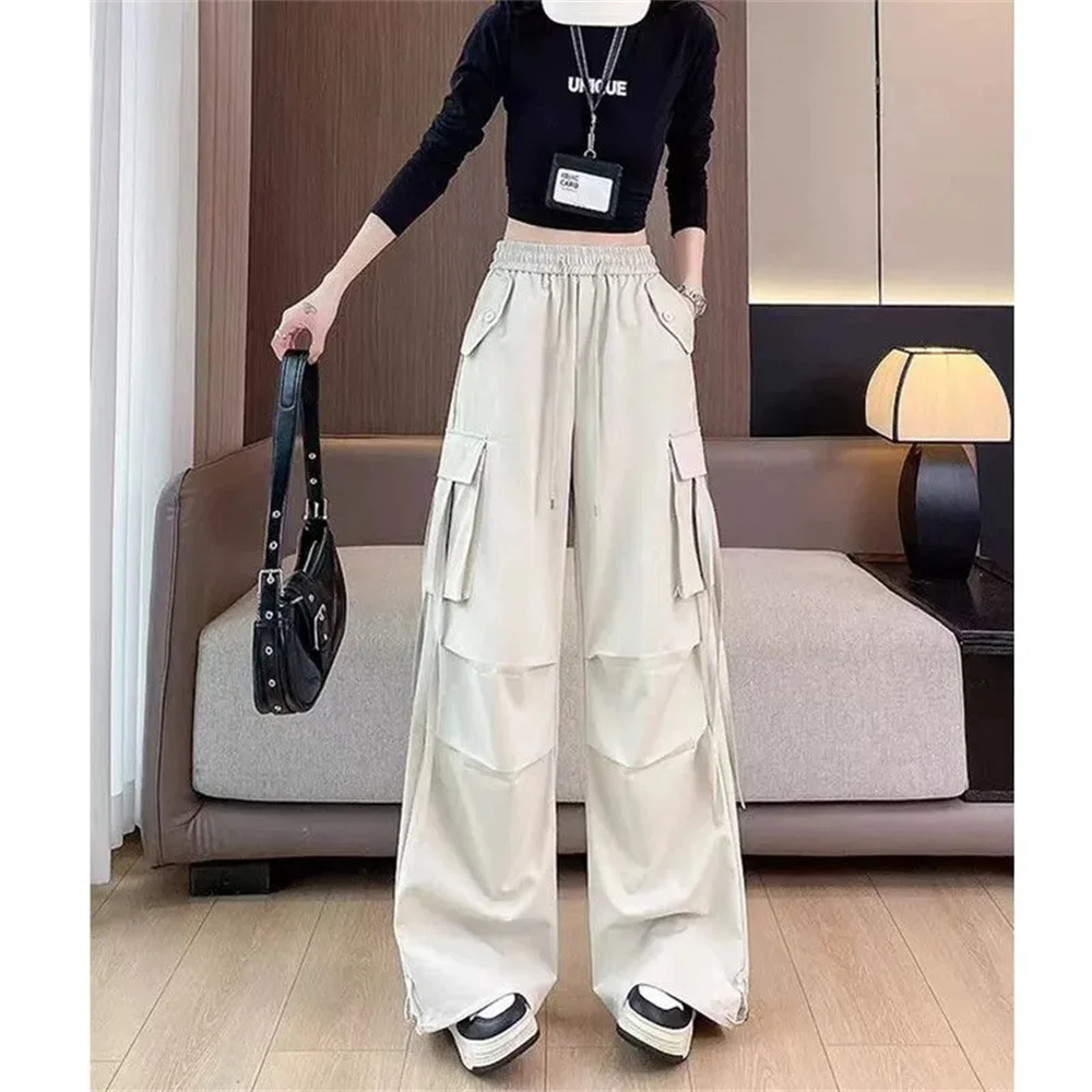American Style Large Pocket Cargo Pants Women Streetwear Straight Spring Summer New Style Wide Leg Pants Slim Casual Sports Pant
American Style Large Pocket Cargo Pants Women Streetwear Straight Spring Summer New Style Wide Leg Pants Slim Casual Sports Pant