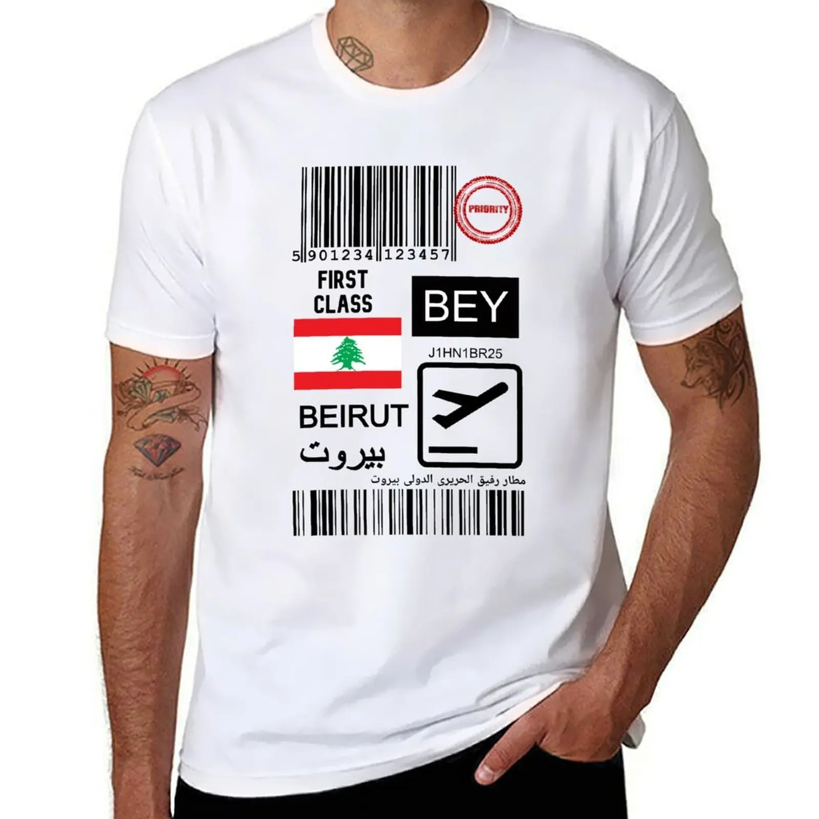 Beirut-Rafic Hariri International Airportluggage tag / ticket T-Shirt funny t shirts cotton t shirts for man cotton soft T-Shirt
Beirut-Rafic Hariri International Airportluggage tag / ticket T-Shirt funny t shirts cotton t shirts for man cotton soft T-Shirt