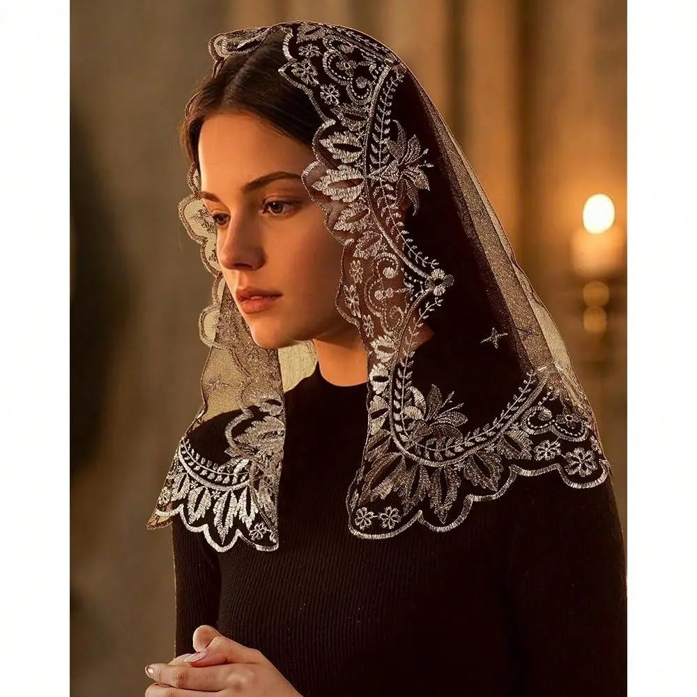 Veils For Women Mass, D Shaped Christmas Nativity Scene Lace Mantilla Chapel Veils For Chu 1rch Head Coverings
Veils For Women Mass, D Shaped Christmas Nativity Scene Lace Mantilla Chapel Veils For Chu 1rch Head Coverings