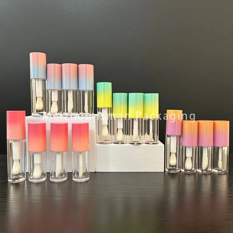 50pcs big wand empty lip gloss packaging round body clear gradient lipgloss container tube with big applicator brush 5ml 7ml
50pcs big wand empty lip gloss packaging round body clear gradient lipgloss container tube with big applicator brush 5ml 7ml