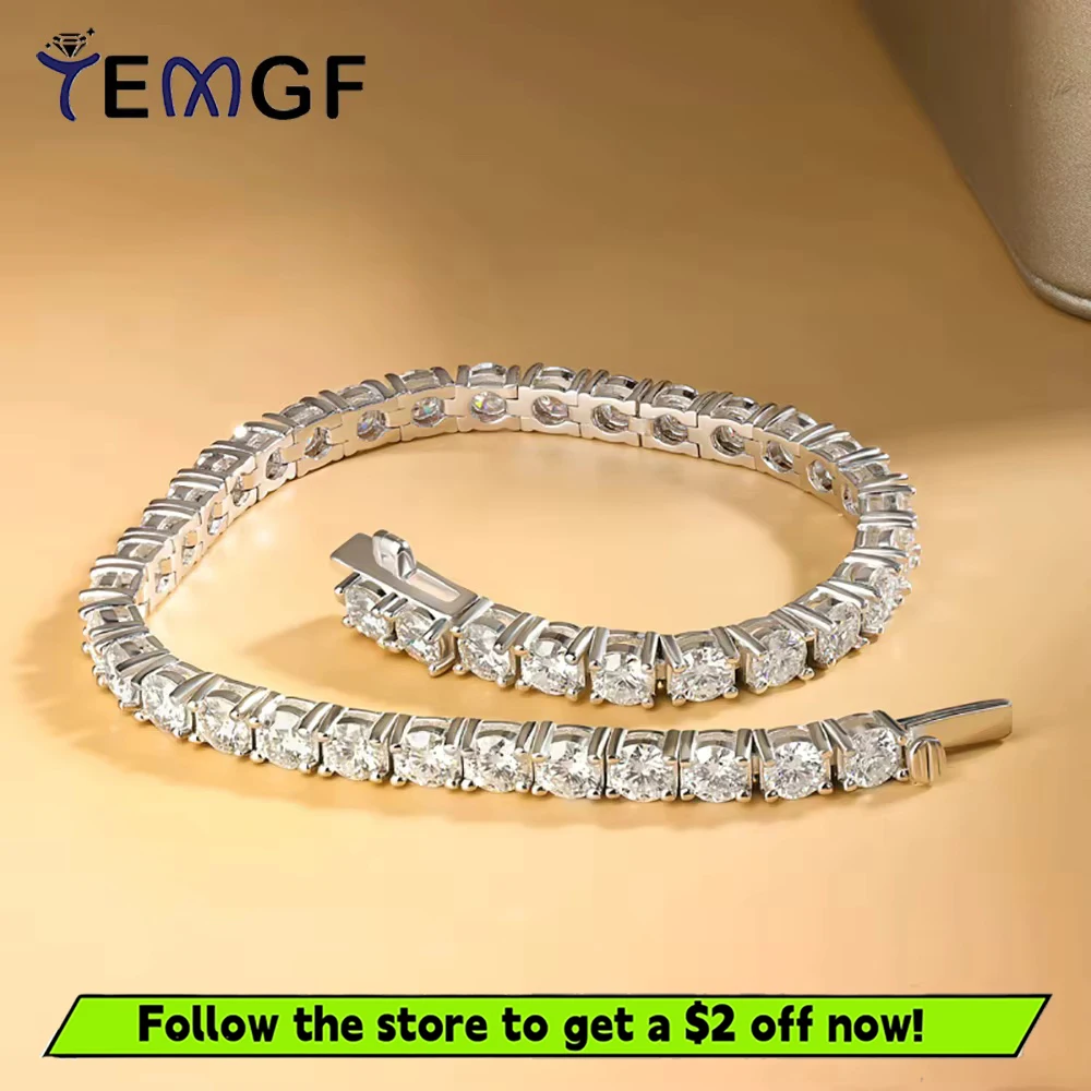 TEMGF 3.5mm Zircon/Moissanite Bracelet 925 Sterling Silver 15-18cm Chain for Women Elegant Fashion Fine Jewelry Classic Gifts
TEMGF 3.5mm Zircon/Moissanite Bracelet 925 Sterling Silver 15-18cm Chain for Women Elegant Fashion Fine Jewelry Classic Gifts