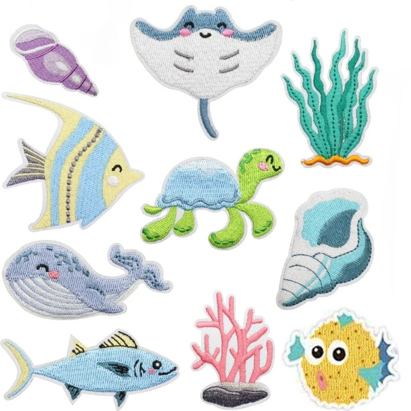 Ocean World Patch Clothes Jellyfish Small Fish Embroidery Logo Conch Stamp Cute Fashion Decoration Patch
Ocean World Patch Clothes Jellyfish Small Fish Embroidery Logo Conch Stamp Cute Fashion Decoration Patch