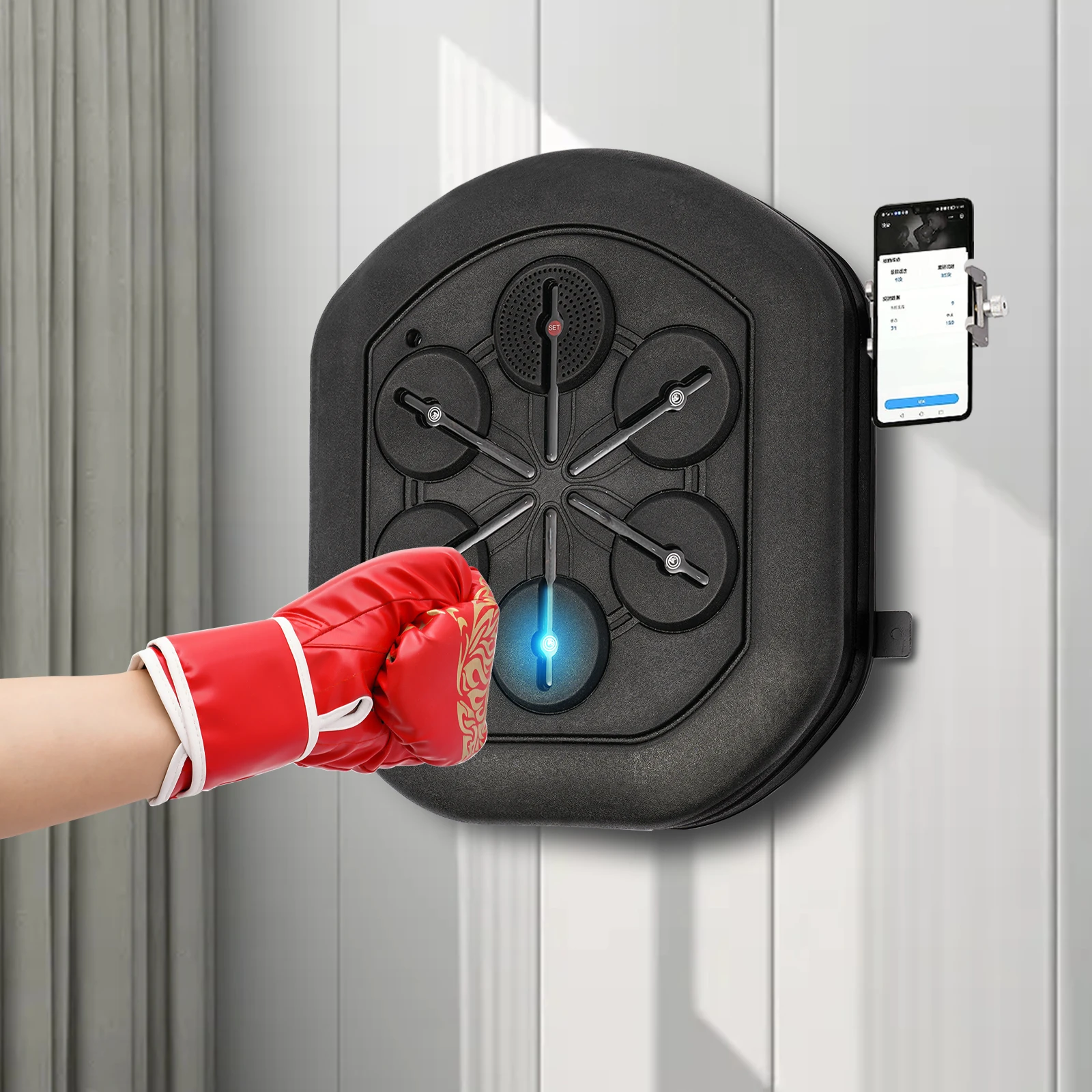 Music Boxing Machine Wall-Mounted Led Light Boxing Equipment Bluetooth Boxing Gloves forfor Kickboxing Karate Home Gym Training
Music Boxing Machine Wall-Mounted Led Light Boxing Equipment Bluetooth Boxing Gloves forfor Kickboxing Karate Home Gym Training