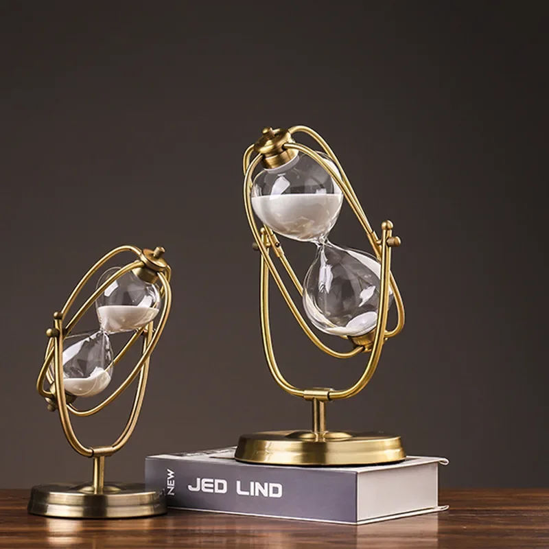 French Vintage Brass Hourglass 360 Rotating Metal Sand Clock Antique Sand Timer for Gifts Wedding Office Decor
French Vintage Brass Hourglass 360 Rotating Metal Sand Clock Antique Sand Timer for Gifts Wedding Office Decor