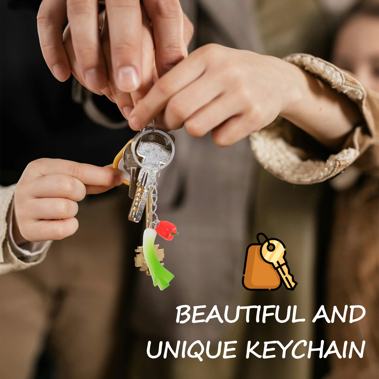6 Pcs Colorful Pepper Garlic Keychain Car Keychains Bag Pendant Decoration for Men Backpack Pendants Chili 
6 Pcs Colorful Pepper Garlic Keychain Car Keychains Bag Pendant Decoration for Men Backpack Pendants Chili
