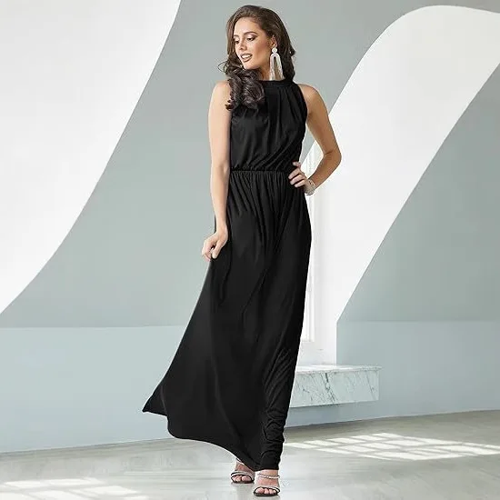 Elegant satin dress sexy sleeveless winter formal elegant casual fashion ball party dress party sexy temperament elegant high-en
Elegant satin dress sexy sleeveless winter formal elegant casual fashion ball party dress party sexy temperament elegant high-en