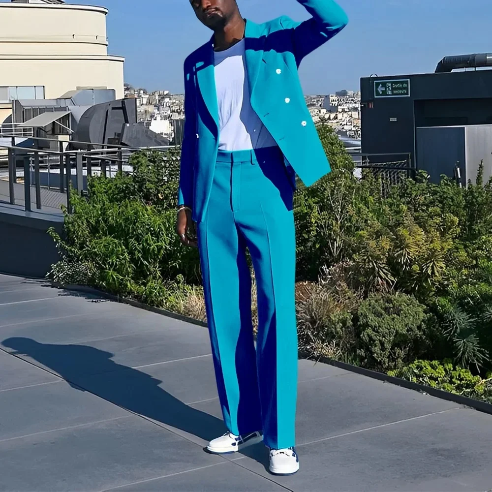 Fashion Double Breasted Blazer Trousers Wedding Groom Prom Clothing Business Set Party Wear Tailored Outfit 2-piece Men Suit
Fashion Double Breasted Blazer Trousers Wedding Groom Prom Clothing Business Set Party Wear Tailored Outfit 2-piece Men Suit