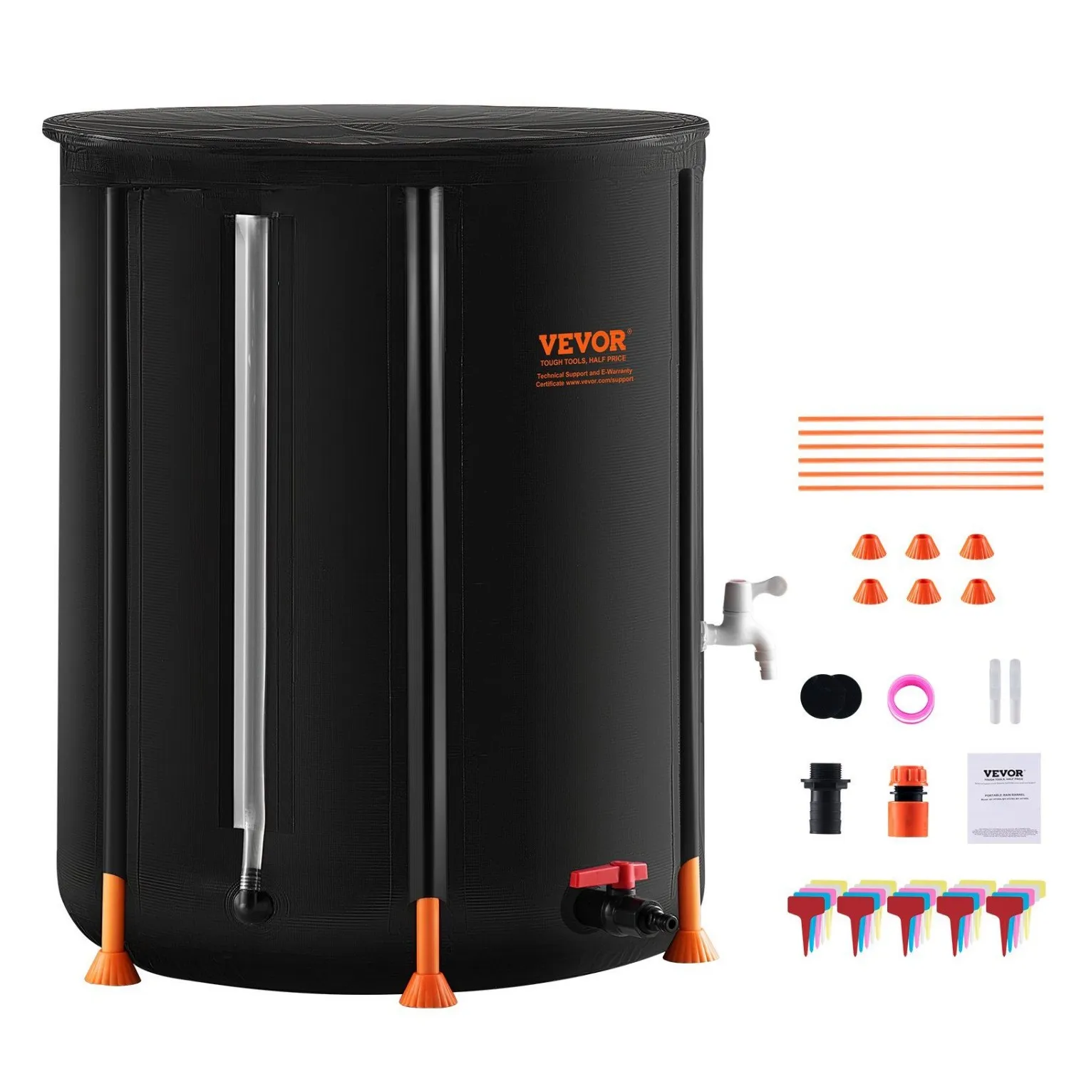53 Gallon Collapsible Rain Barrel - 1000D PVC Waterproof, Save Water Bills for Garden/Outdoor Use, UV Resistant
53 Gallon Collapsible Rain Barrel - 1000D PVC Waterproof, Save Water Bills for Garden/Outdoor Use, UV Resistant