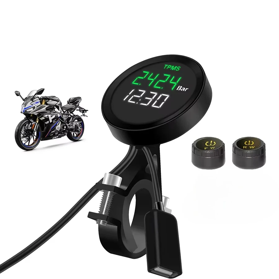 Waterproof TPMS Tire Air Pressure Temperature Monitoring System 3.0 Fast Charging USB Output Touch Screen Motorcycle Tire Sensor
Waterproof TPMS Tire Air Pressure Temperature Monitoring System 3.0 Fast Charging USB Output Touch Screen Motorcycle Tire Sensor