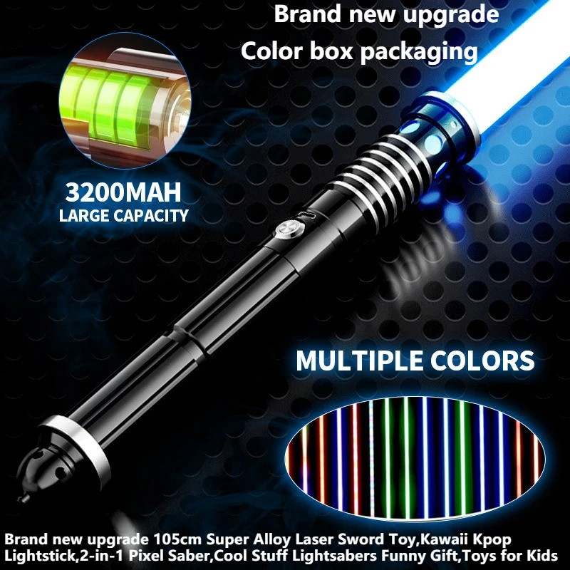 Hot 105cm Super Alloy Laser Sword Toy,Kawaii Kpop Lightstick,2-in-1 Pixel Saber,Cool Stuff Lightsabers Funny Gift,Toys for Kids
Hot 105cm Super Alloy Laser Sword Toy,Kawaii Kpop Lightstick,2-in-1 Pixel Saber,Cool Stuff Lightsabers Funny Gift,Toys for Kids