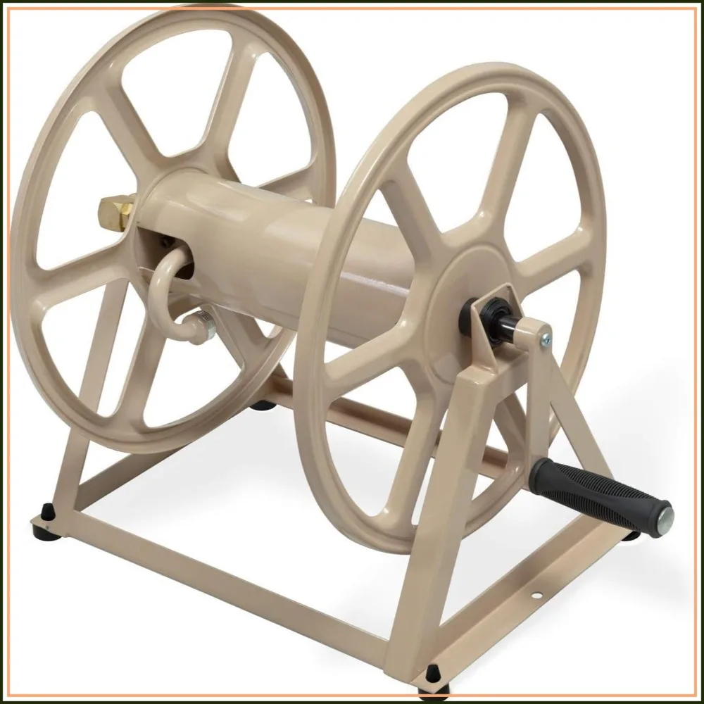 Wall/Floor Mounted Hose Reel, Holds 200-Feet of 5/8-Inch Hose - Tan, 17.6 x 22 x 15
Wall/Floor Mounted Hose Reel, Holds 200-Feet of 5/8-Inch Hose - Tan, 17.6 x 22 x 15