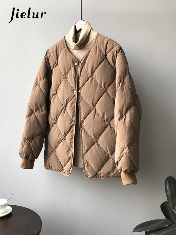 Winter Fashion Outwear Casual Jackets Solid Color Simple Milky Mocha Woman Parkas Stylish Warm Women Coat V-neck S-L Size
Winter Fashion Outwear Casual Jackets Solid Color Simple Milky Mocha Woman Parkas Stylish Warm Women Coat V-neck S-L Size