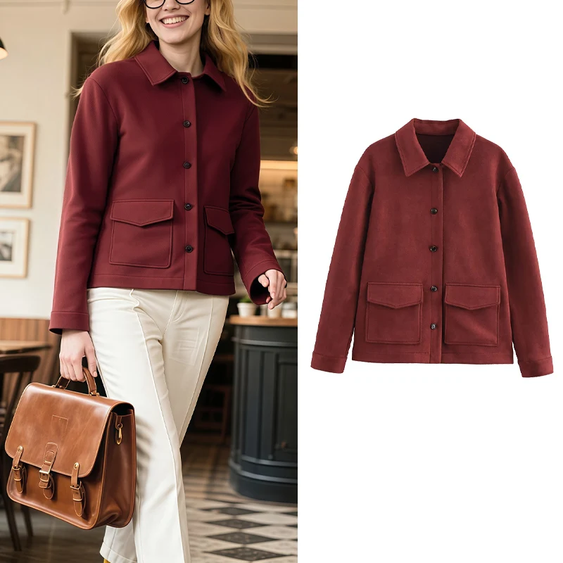 Fall 2025 New Womens Retro Fashionable Suede Jacket Button Front Pocket Design Suitable For Daily Outings Autumn Wear Trafizaran
Fall 2025 New Womens Retro Fashionable Suede Jacket Button Front Pocket Design Suitable For Daily Outings Autumn Wear Trafizaran