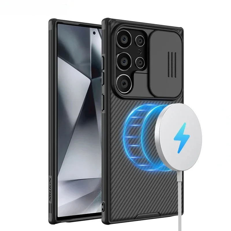 Slide Camera Magnetic Case for Galaxy S24 Series - Magsafe Compatible, Anti-Fingerprint & Kickstand for Video Calls, Shockproof
Slide Camera Magnetic Case for Galaxy S24 Series - Magsafe Compatible, Anti-Fingerprint & Kickstand for Video Calls, Shockproof
