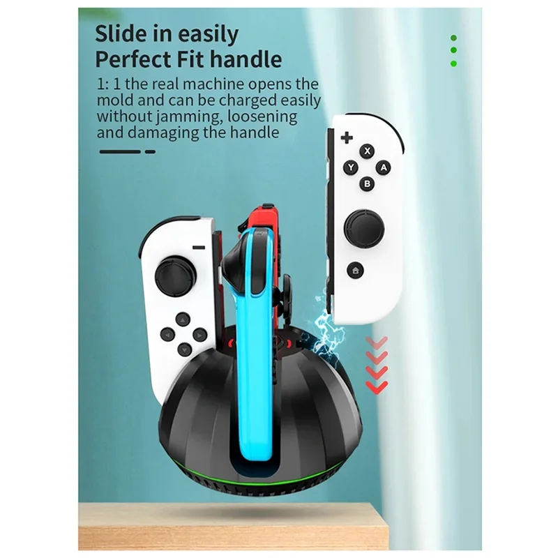 【B55AQ】Charging Dock For JC Gamepad Nintendo Switch Oled–4 In 1 Ball Charger Station With Led
【B55AQ】Charging Dock For JC Gamepad Nintendo Switch Oled–4 In 1 Ball Charger Station With Led