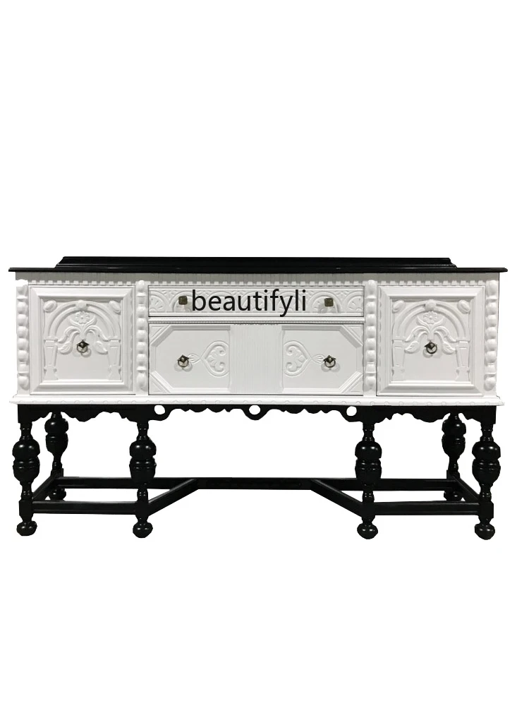 French Hallway American New Classical Living Room Decorative Cabinet Solid Wood Carved Sideboard Cabinet Hall Cabinet
French Hallway American New Classical Living Room Decorative Cabinet Solid Wood Carved Sideboard Cabinet Hall Cabinet