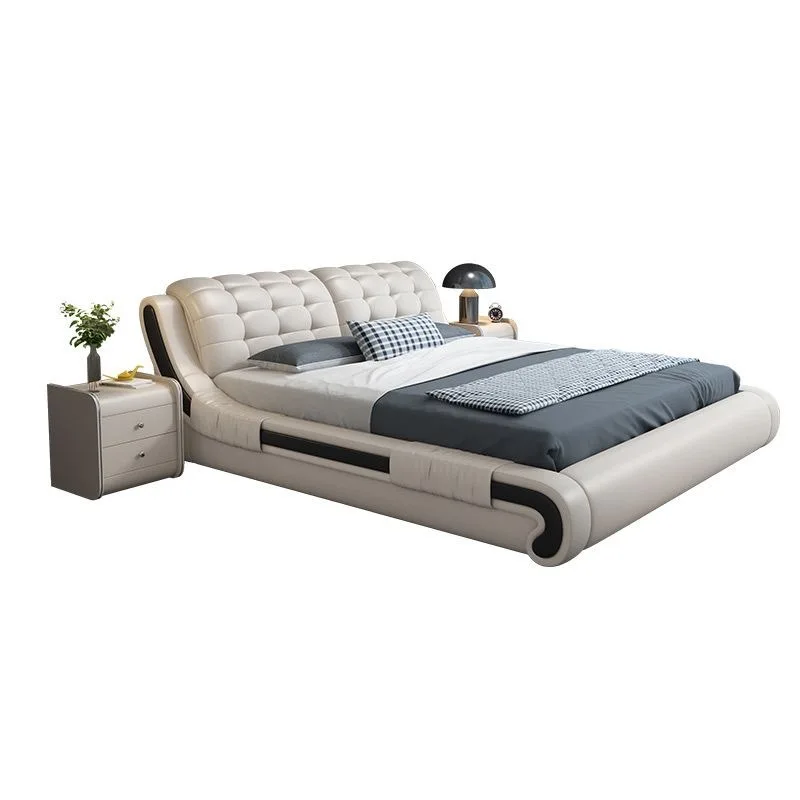 Modern leather bed leather bed double bed 1.8 meters modern master bedroom bed marriage bed Nordic leather art bed
Modern leather bed leather bed double bed 1.8 meters modern master bedroom bed marriage bed Nordic leather art bed