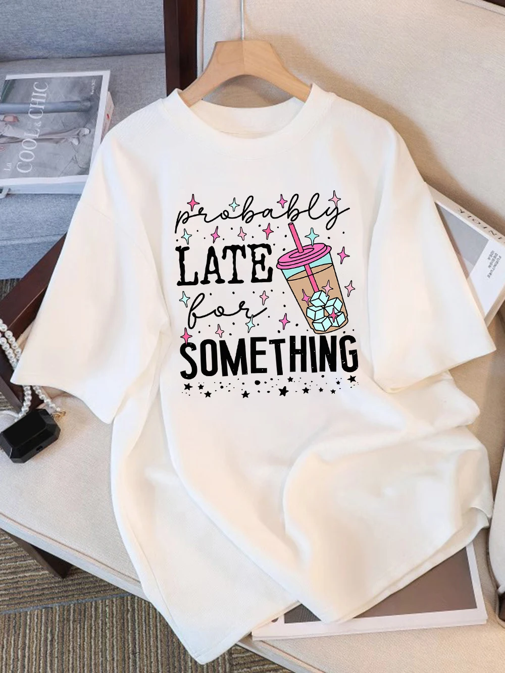 Summer T-Shirts Women Cotton Late Love Something Printing Tops Loose O-Neck Soft Comfortable Short Sleeve Casual Woman Clothes
Summer T-Shirts Women Cotton Late Love Something Printing Tops Loose O-Neck Soft Comfortable Short Sleeve Casual Woman Clothes