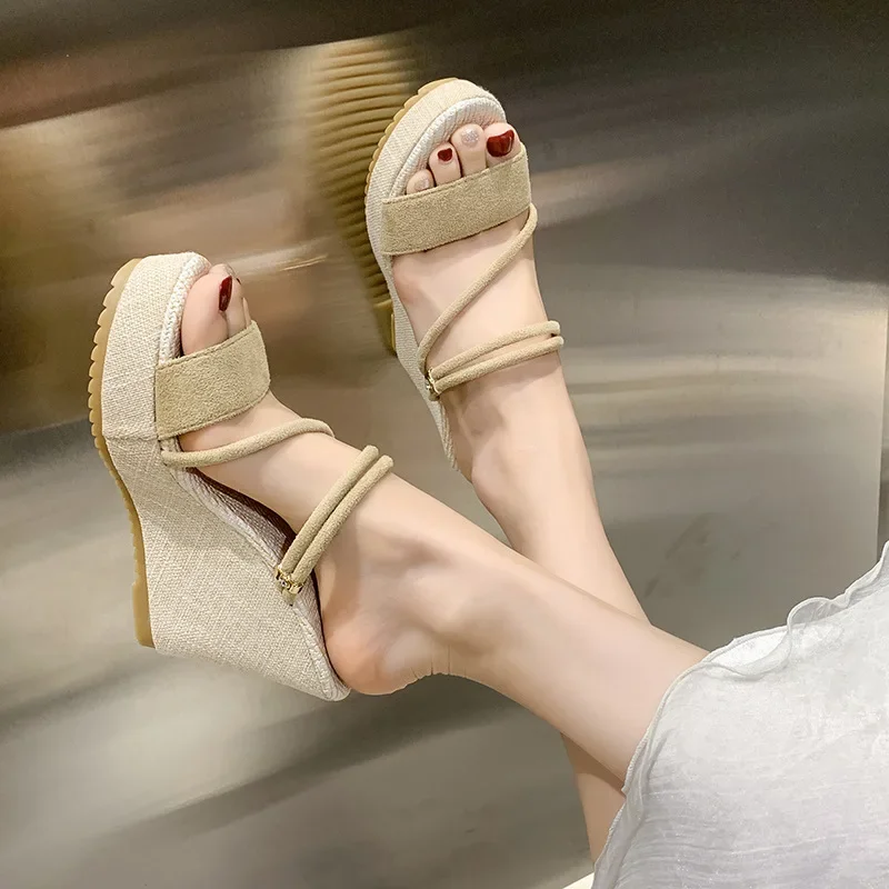 Denim Wedge Heel Sandals for Women 2024 Summer Chunky Platform Beach Slippers Woman Thick Sole Slip On Sandalias De Mujer 41 42
Denim Wedge Heel Sandals for Women 2024 Summer Chunky Platform Beach Slippers Woman Thick Sole Slip On Sandalias De Mujer 41 42