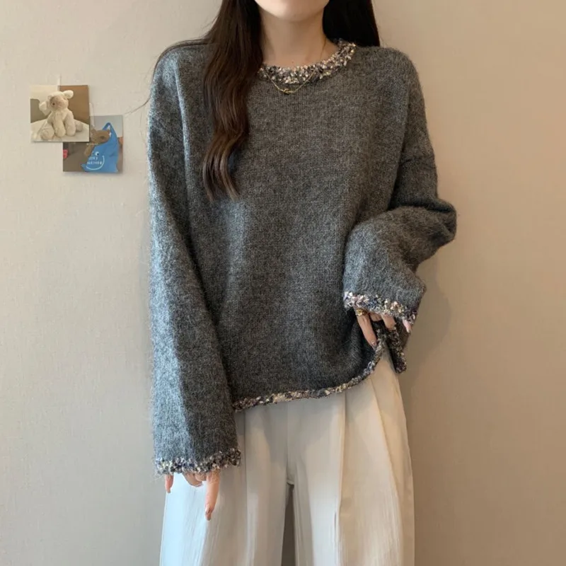 Women Pullover Knit long sleeve loose Elegant Chic French sweater Plus Size Clothing women clothing
Women Pullover Knit long sleeve loose Elegant Chic French sweater Plus Size Clothing women clothing