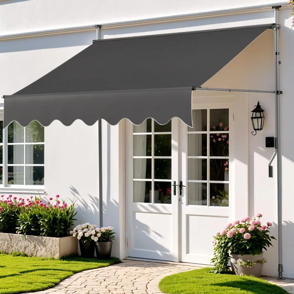 Manual Retractable Awning 118"x118", Retractable awnings for Patio, Door, or Window - No Drilling Required
Manual Retractable Awning 118"x118", Retractable awnings for Patio, Door, or Window - No Drilling Required