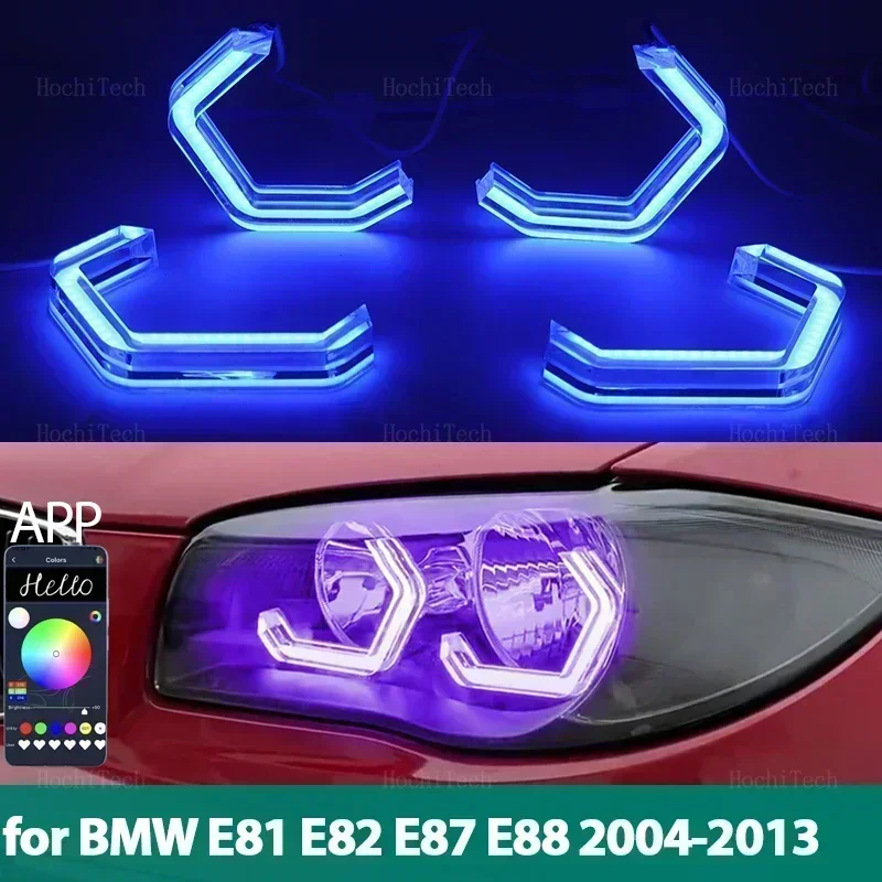 M4 Style RGB colorful Light Rings App control DRL LED Angel Eyes Kit For BMW 1 series E81 E82 E87 E88 2004-2013
M4 Style RGB colorful Light Rings App control DRL LED Angel Eyes Kit For BMW 1 series E81 E82 E87 E88 2004-2013