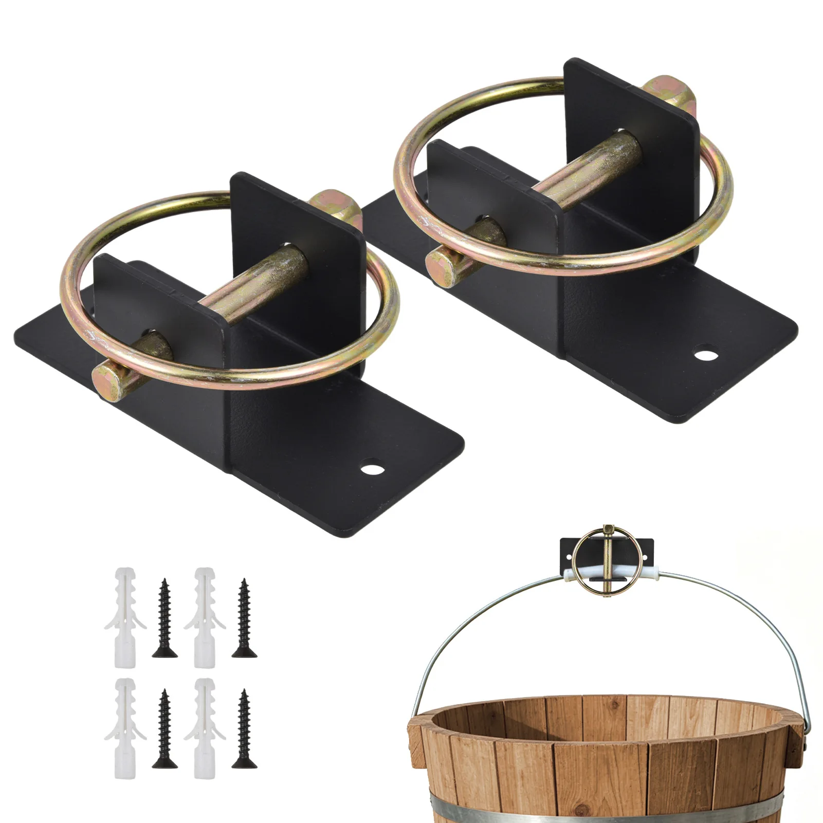 2 Pack Quick-Release Bucket Hooks,Steel Bucket Holder Set for Horse Stalls,Barns&Livestock Feeding—Wall-Mount Stable Accessories
2 Pack Quick-Release Bucket Hooks,Steel Bucket Holder Set for Horse Stalls,Barns&Livestock Feeding—Wall-Mount Stable Accessories