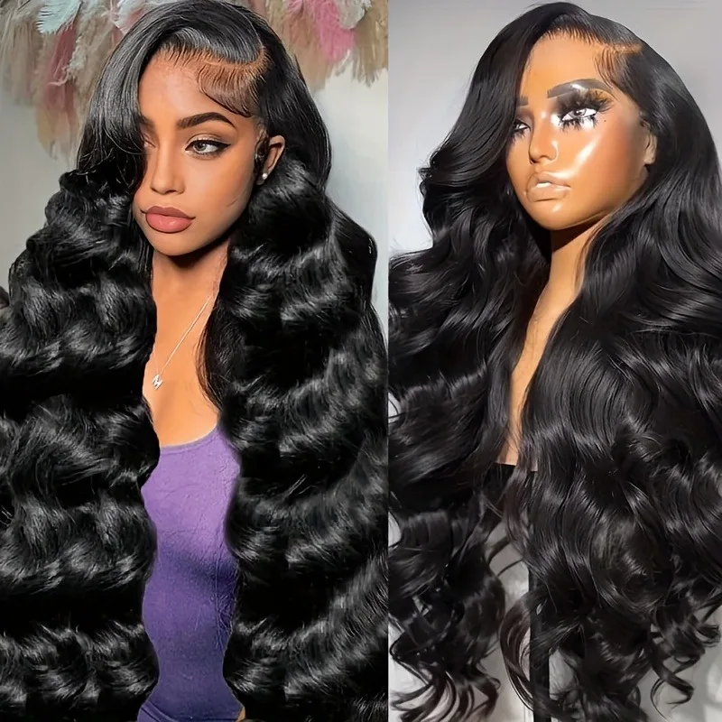 Pre Plucked 13x4 Body Wave HD Human Hair Wigs Body Wave Long Black Wavy Hair Extensions, Natural Look for Everyday
Pre Plucked 13x4 Body Wave HD Human Hair Wigs Body Wave Long Black Wavy Hair Extensions, Natural Look for Everyday