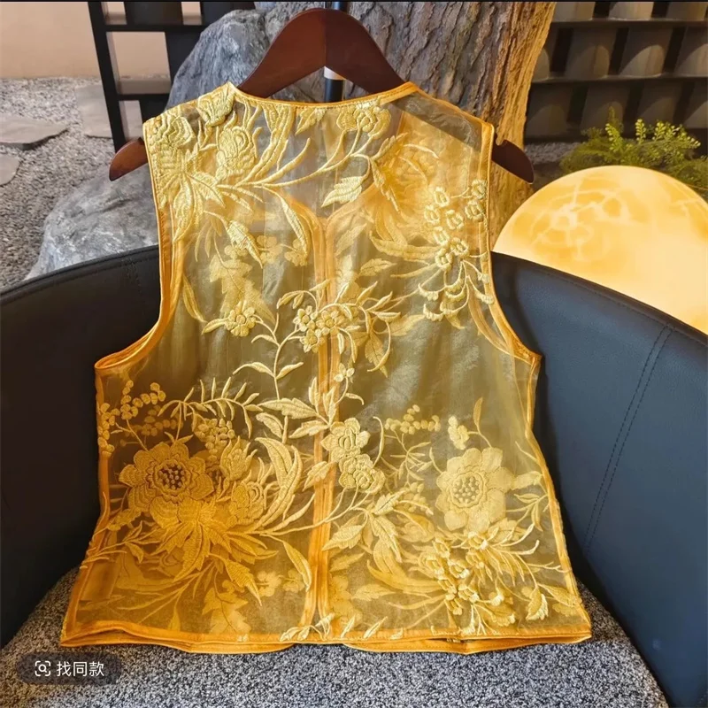 New Women Vest Fashion Spring and Summer Round Collar Sleeveless Waistcoat Loose Embroider Vest Coat Joker Women Cardigan Jacket
New Women Vest Fashion Spring and Summer Round Collar Sleeveless Waistcoat Loose Embroider Vest Coat Joker Women Cardigan Jacket