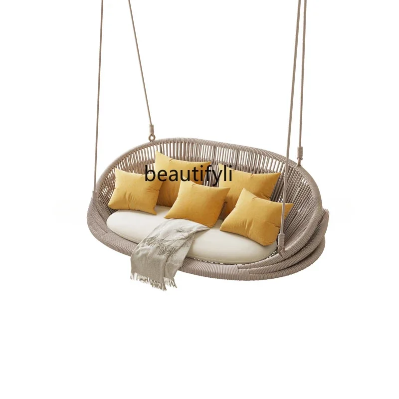 P Indoor Balcony Household Hanging Basket Woven Outdoor Hanging Basket Chair Swing Single Double Hanging Chair Living Room Swing
P Indoor Balcony Household Hanging Basket Woven Outdoor Hanging Basket Chair Swing Single Double Hanging Chair Living Room Swing