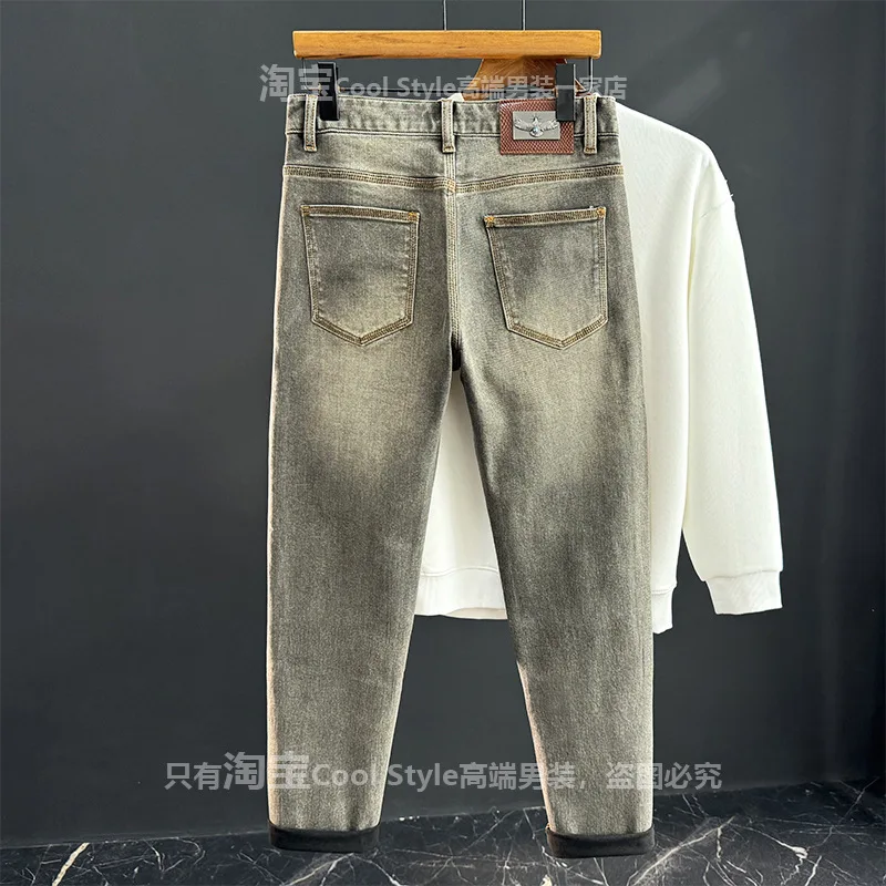 Autumn vintage vintage denim jeans for men, slim fit, small feet, elastic, thick, business, comfortable, light luxury pants
Autumn vintage vintage denim jeans for men, slim fit, small feet, elastic, thick, business, comfortable, light luxury pants