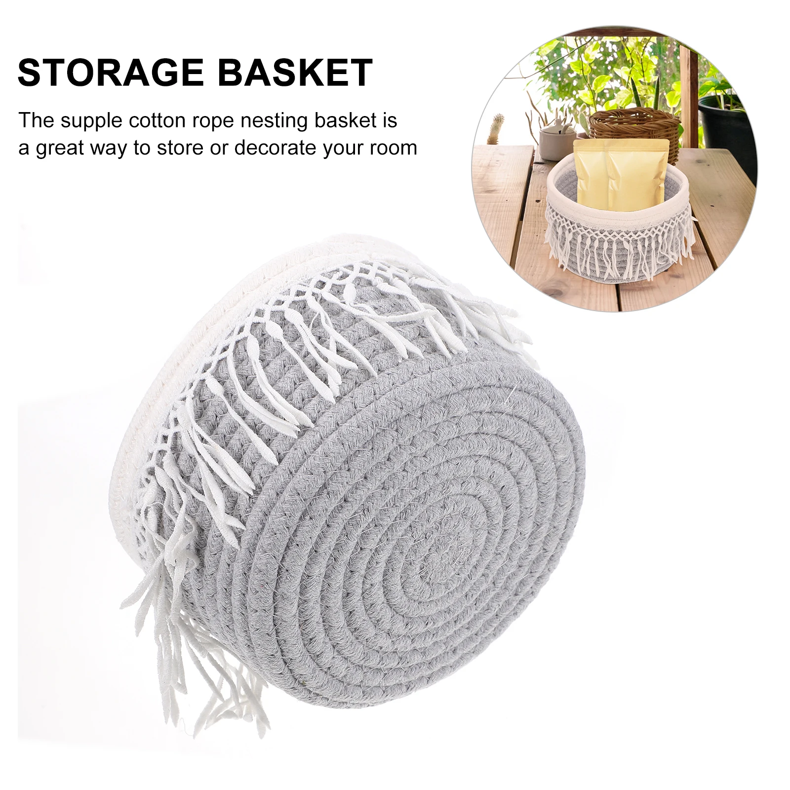 Woven Storage Basket Cotton Rope Container Desk ganizer Sundries Holder Non Deformed Home Decor Simple Style
Woven Storage Basket Cotton Rope Container Desk ganizer Sundries Holder Non Deformed Home Decor Simple Style