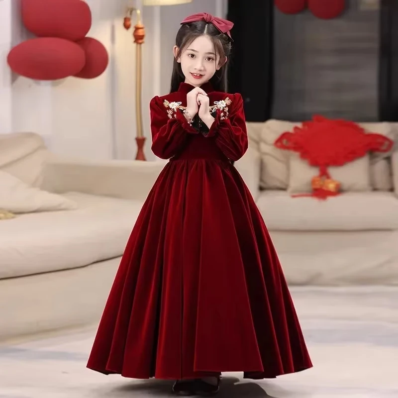2025 Red Long Sleeve Princess Dress for Kid Girls Host & Piano Performance GownChildren's Outfit Party Birthday Dresses Elegant
2025 Red Long Sleeve Princess Dress for Kid Girls Host & Piano Performance GownChildren's Outfit Party Birthday Dresses Elegant