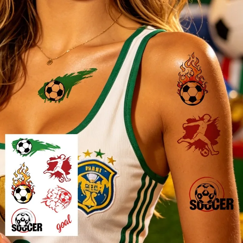 Soccer Themed Temporary Tattoo Stickers Sporty Design Decals for Game Day Party and Fan Events
Soccer Themed Temporary Tattoo Stickers Sporty Design Decals for Game Day Party and Fan Events