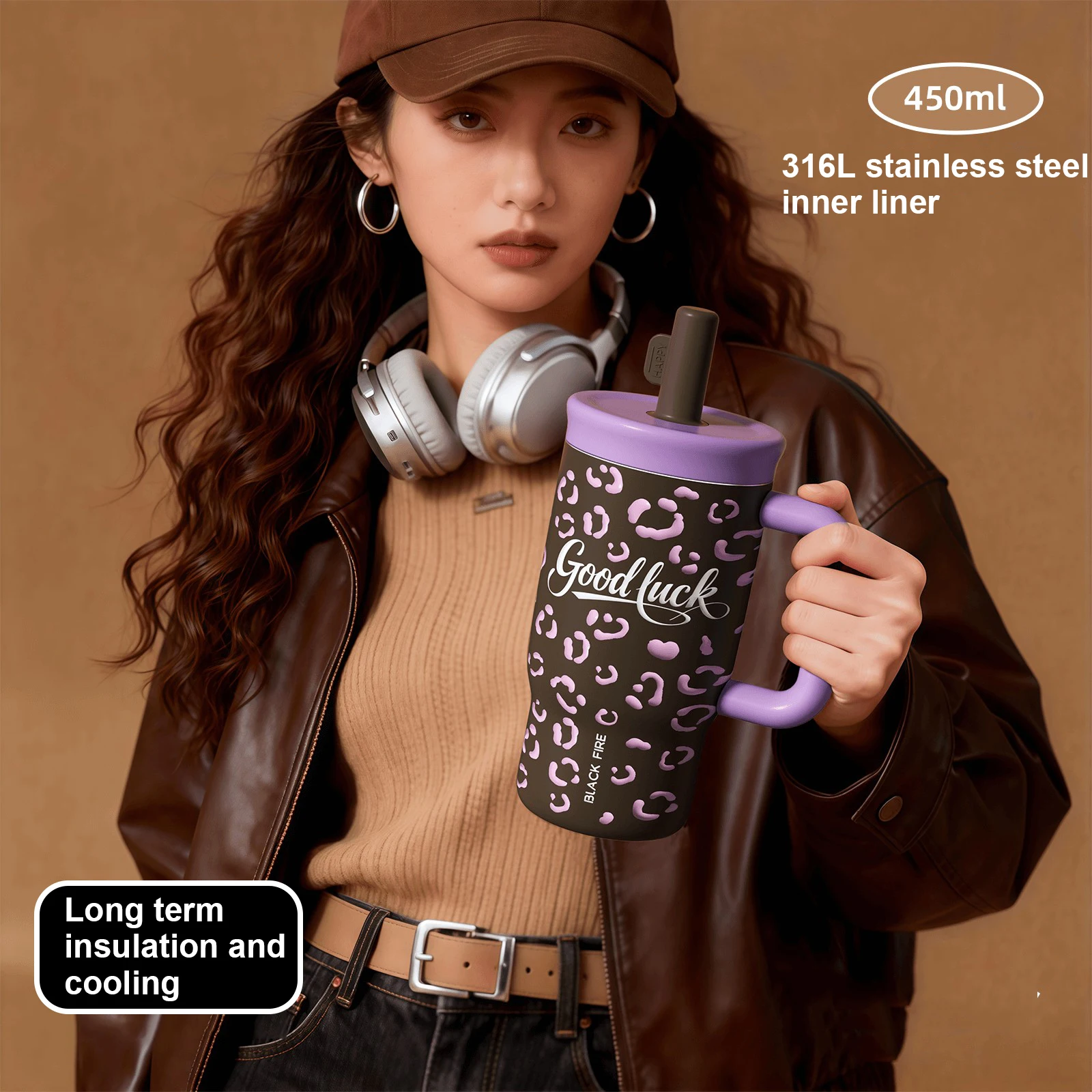 Термос-стакан с ручкой и соломинкой, герметичная изолированная бутылка для воды, изготовленная из нержавеющей стали, с соломинкой.
Термос-стакан с ручкой и соломинкой, герметичная изолированная бутылка для воды, изготовленная из нержавеющей стали, с соломинкой.