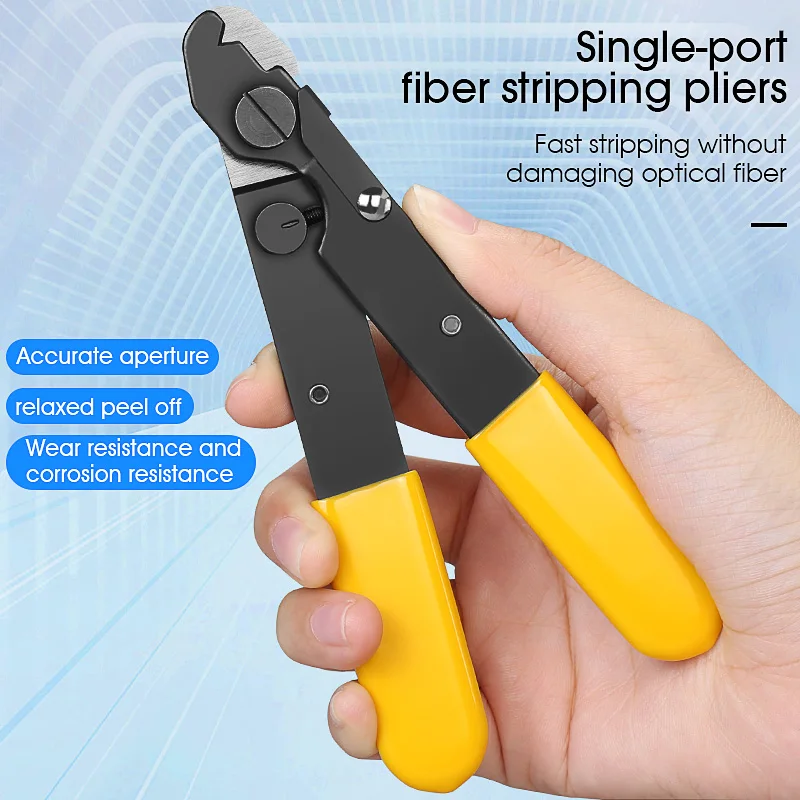 COMPTYCO FO103-S Single Hole Fiber Optic Cable Stripper Clamp Fiber Stripping Pliers Wire Stripper Fiber Optic Pliers
COMPTYCO FO103-S Single Hole Fiber Optic Cable Stripper Clamp Fiber Stripping Pliers Wire Stripper Fiber Optic Pliers