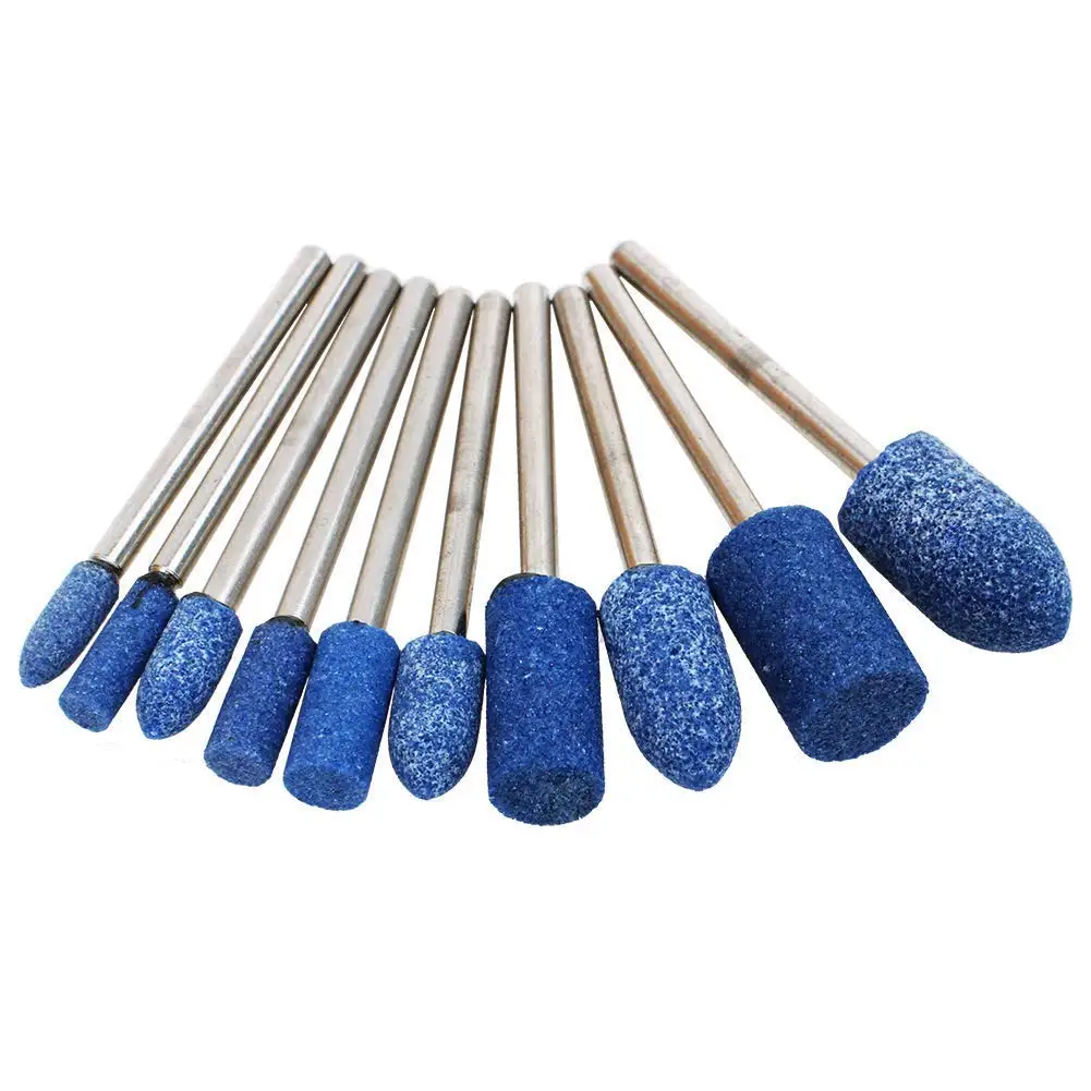 10 Pack Rotary Tool Sanding Bits, Abrasive Mounted Stone Grinding Bits 1/8" Shank for Grinding Polishing Deburring Ferrous Metal
10 Pack Rotary Tool Sanding Bits, Abrasive Mounted Stone Grinding Bits 1/8" Shank for Grinding Polishing Deburring Ferrous Metal
