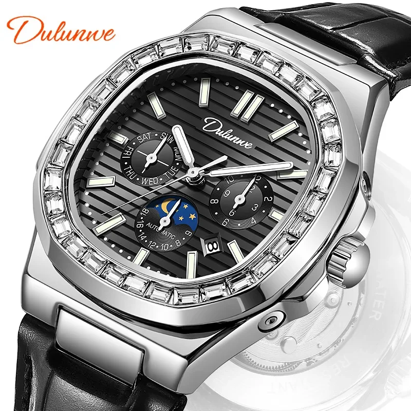 Tourbillon Fully Automatic Mechanical Watches Men Fashionable Luxury Stainless Steel Men Multifunctional Waterproof Sports Watch
Tourbillon Fully Automatic Mechanical Watches Men Fashionable Luxury Stainless Steel Men Multifunctional Waterproof Sports Watch
