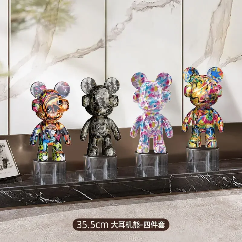 Luxury living room ornaments 27cm/35cm luxury resin DJ bear series ornaments, office desk and wine cabinet decoration
Luxury living room ornaments 27cm/35cm luxury resin DJ bear series ornaments, office desk and wine cabinet decoration