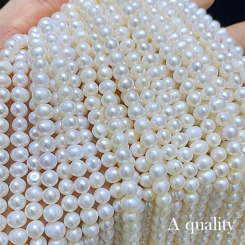 1A Natural Round Freshwater Pearl 5/6/7mm Loose Bead Necklace 1 Strand Jewelry Making DIY Handmade Necklace Bracelet
1A Natural Round Freshwater Pearl 5/6/7mm Loose Bead Necklace 1 Strand Jewelry Making DIY Handmade Necklace Bracelet