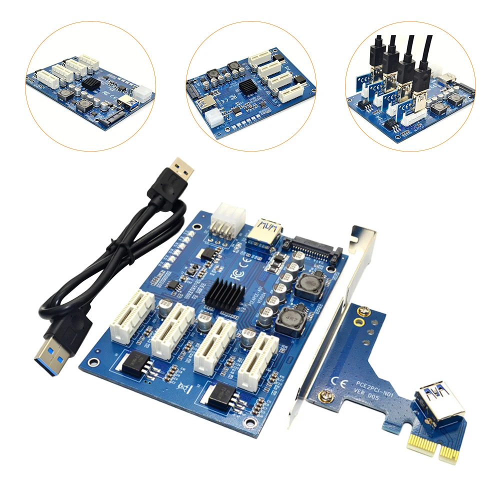 1Set Pci-E 1x to 4x Pci Express Riser Adapter Expansion Kit for Computer Mining Extender Card Compatible Gpus Pci-E Extender
1Set Pci-E 1x to 4x Pci Express Riser Adapter Expansion Kit for Computer Mining Extender Card Compatible Gpus Pci-E Extender
