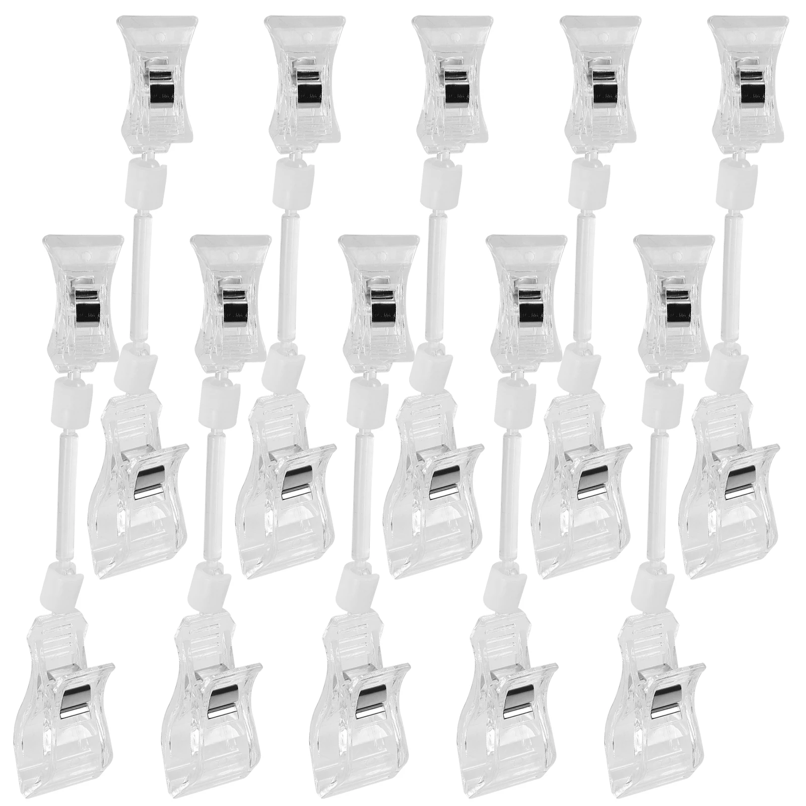 10pcs Shelf Clips Retail Sign Transparent Plastic Label Display Rack Double Head Merchandise Store Advertising Clamp Stand
10pcs Shelf Clips Retail Sign Transparent Plastic Label Display Rack Double Head Merchandise Store Advertising Clamp Stand