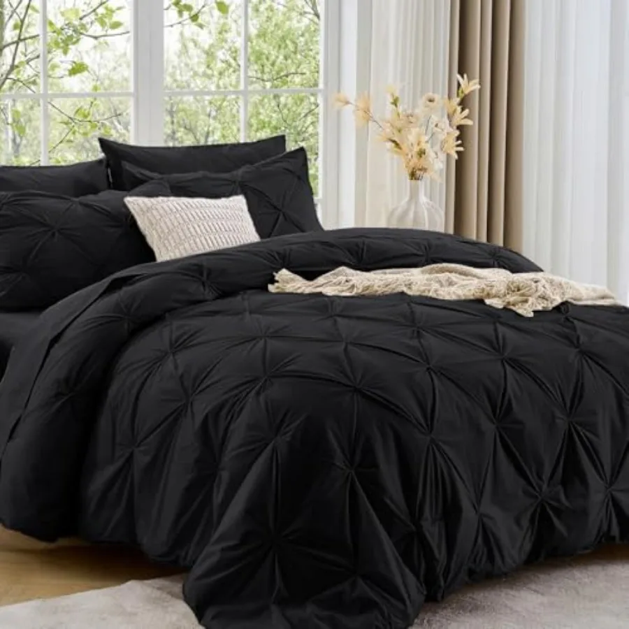 Comforter Set, 7-Piece Bed in a Bag, Pintuck Bedding Sets for All Season, Includes Comforter, Flat Sheet, Fitted Sheet, Pillowc
Comforter Set, 7-Piece Bed in a Bag, Pintuck Bedding Sets for All Season, Includes Comforter, Flat Sheet, Fitted Sheet, Pillowc