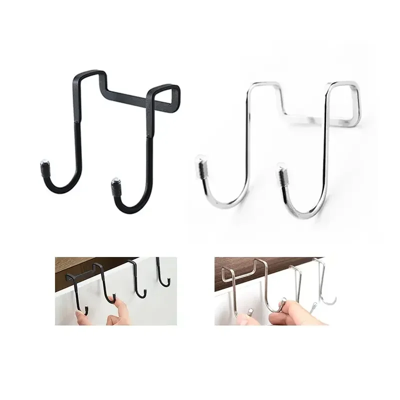 Stainless Steel Double S Hook Free Punch Wall Hanging Bathroom Kitchen Door S Hook Towel Rack Adhesive wall hook Keys holder
Stainless Steel Double S Hook Free Punch Wall Hanging Bathroom Kitchen Door S Hook Towel Rack Adhesive wall hook Keys holder