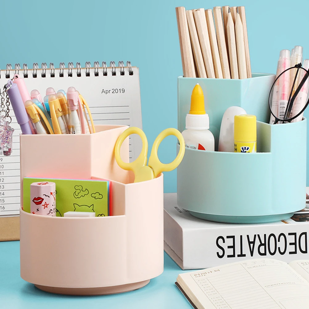 Rotating Pen Holder 3-Compartments Makeup Organizer Bathroom Vanity Organizer Smooth Polishing Pen Cups for Desk
Rotating Pen Holder 3-Compartments Makeup Organizer Bathroom Vanity Organizer Smooth Polishing Pen Cups for Desk