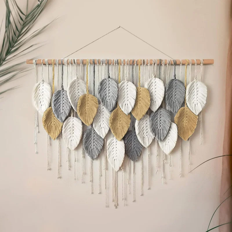 Boho Woven Tapestry Leaves Tassels Wall Hanging Cotton Leaf Macrame Wall Art Handmade Home Living Room Decoration
Boho Woven Tapestry Leaves Tassels Wall Hanging Cotton Leaf Macrame Wall Art Handmade Home Living Room Decoration