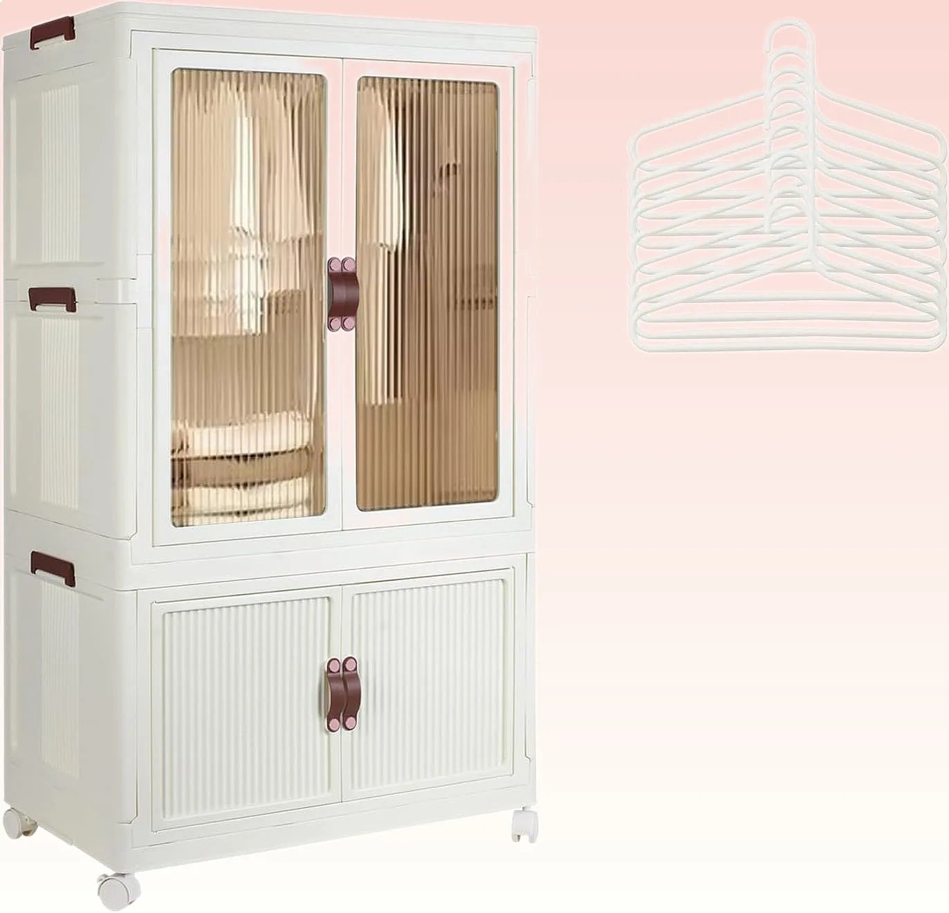 Portable Closet Wardrobe with Hanging Rod Wheels Folding Storage Bins with Lid Stackable Plastic Clothes Cabinet 10 Hangers
Portable Closet Wardrobe with Hanging Rod Wheels Folding Storage Bins with Lid Stackable Plastic Clothes Cabinet 10 Hangers