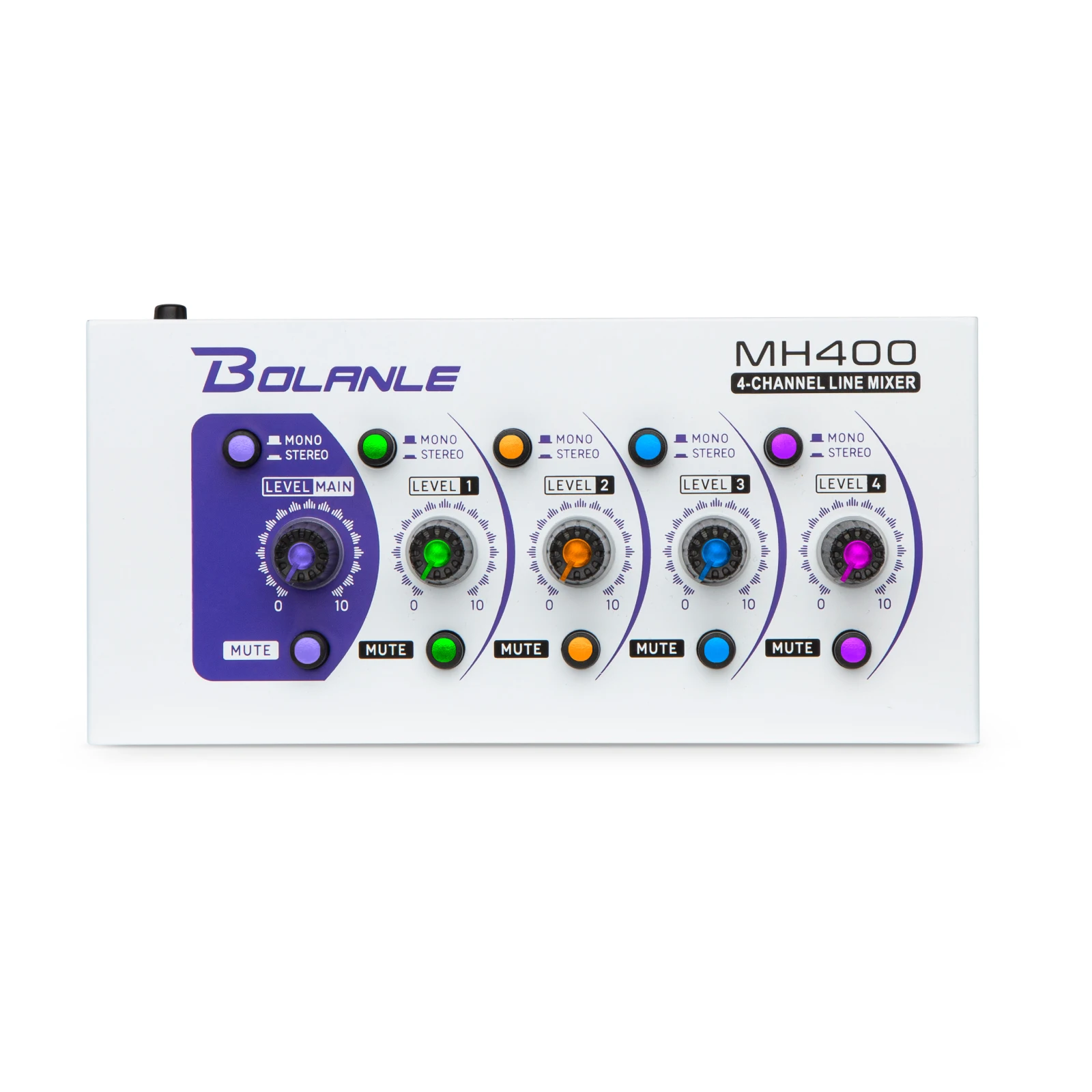 Bolanle Ultra Low-Noise 4-Channel Line Mixer Equipped with stereo mono switching and mute function RGB lighting effect
Bolanle Ultra Low-Noise 4-Channel Line Mixer Equipped with stereo mono switching and mute function RGB lighting effect